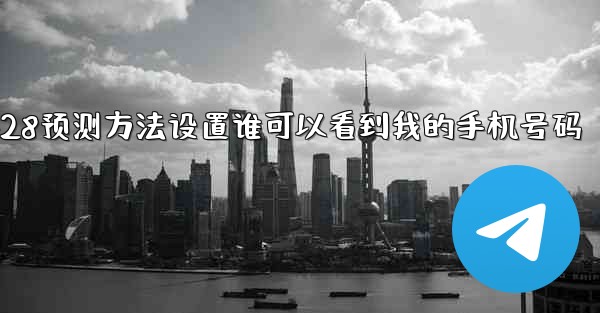 pc28预测方法设置谁可以看到我的手机号码