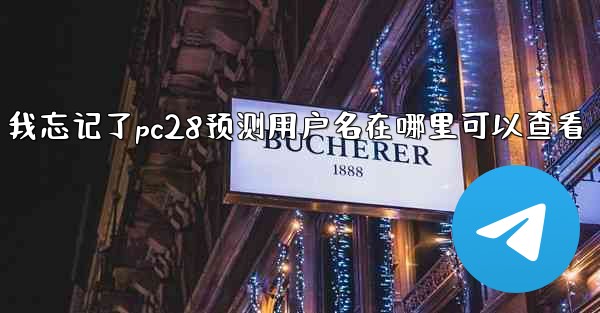我忘记了pc28预测用户名在哪里可以查看