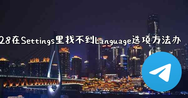 jnd28在Settings里找不到Language选项方法办