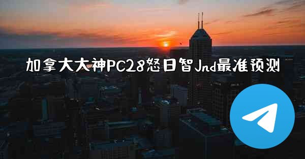 加拿大大神PC28怒日智Jnd最准预测