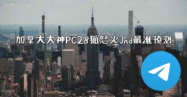 加拿大大神PC28狐怒火Jnd最准预测