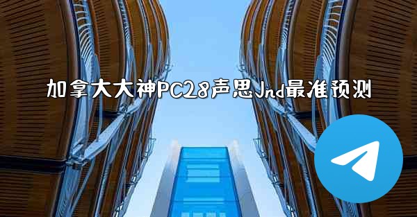 加拿大大神PC28声思Jnd最准预测