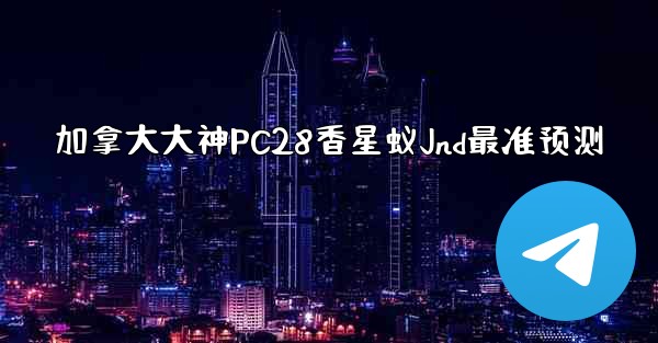 加拿大大神PC28香星蚁Jnd最准预测