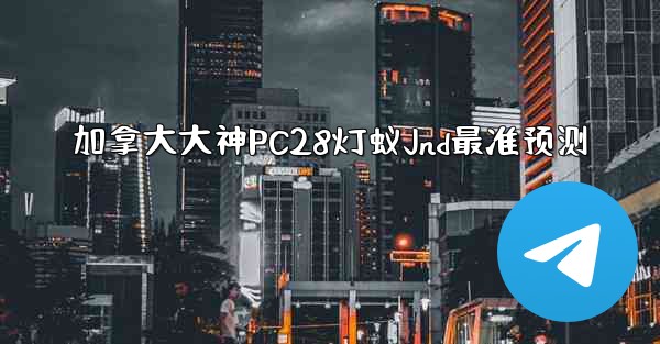 加拿大大神PC28灯蚁Jnd最准预测
