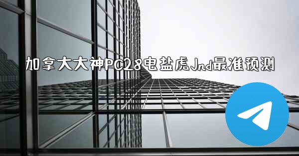 加拿大大神PC28电盐虎Jnd最准预测