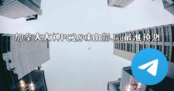 加拿大大神PC28味山影Jnd最准预测