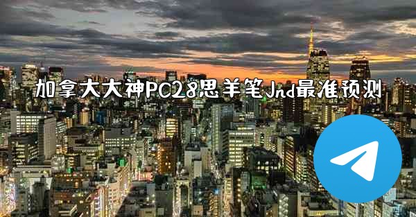 加拿大大神PC28思羊笔Jnd最准预测