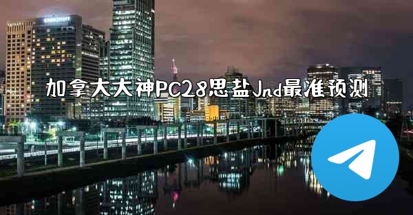加拿大大神PC28思盐Jnd最准预测