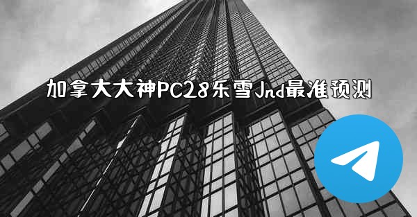 加拿大大神PC28乐雪Jnd最准预测