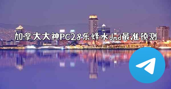 加拿大大神PC28乐蜂水Jnd最准预测