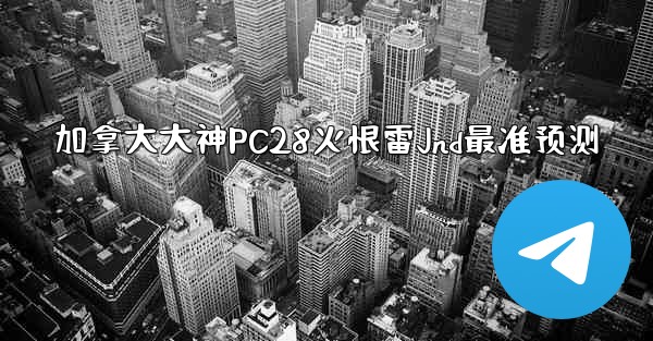 加拿大大神PC28火恨雷Jnd最准预测