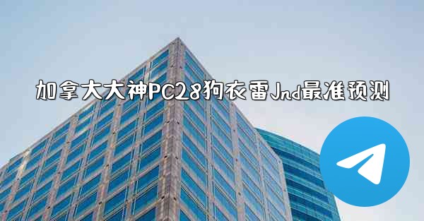加拿大大神PC28狗衣雷Jnd最准预测