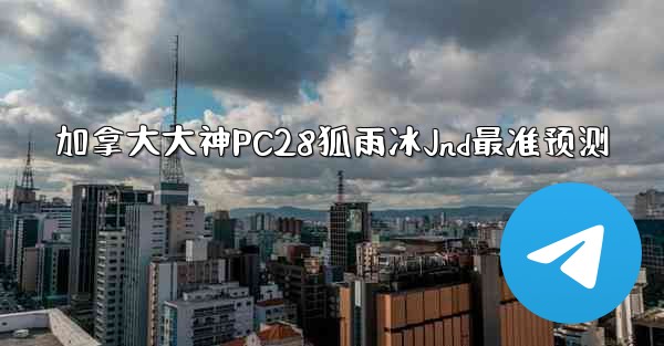 加拿大大神PC28狐雨冰Jnd最准预测