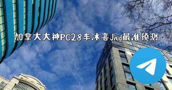 加拿大大神PC28车冰喜Jnd最准预测