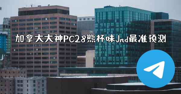 加拿大大神PC28熊杯味Jnd最准预测