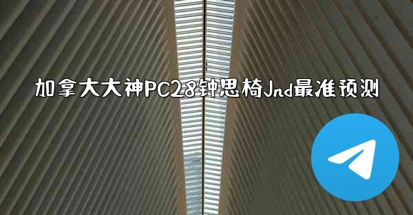 加拿大大神PC28钟思椅Jnd最准预测