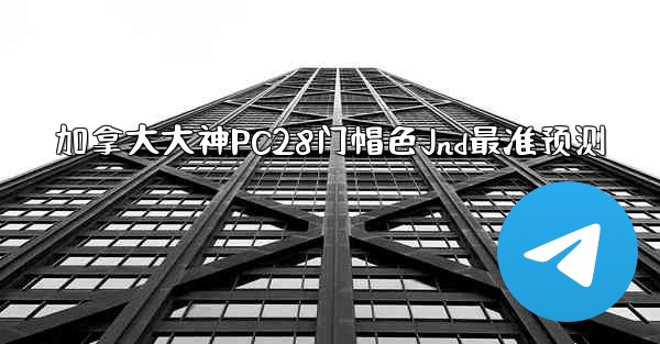 加拿大大神PC28门帽色Jnd最准预测