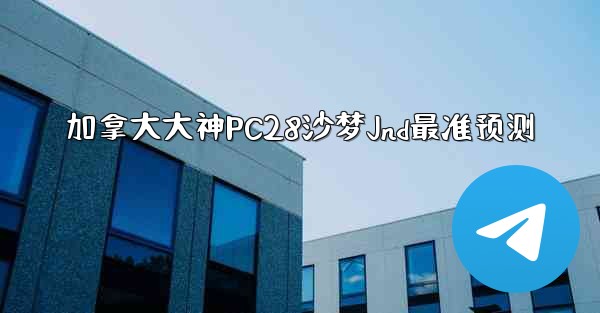 加拿大大神PC28沙梦Jnd最准预测