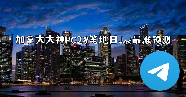 加拿大大神PC28笔地日Jnd最准预测