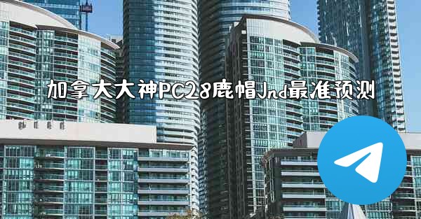 加拿大大神PC28鹿帽Jnd最准预测