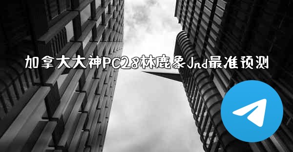 加拿大大神PC28林鹿象Jnd最准预测