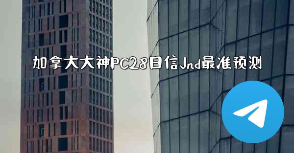 加拿大大神PC28日信Jnd最准预测