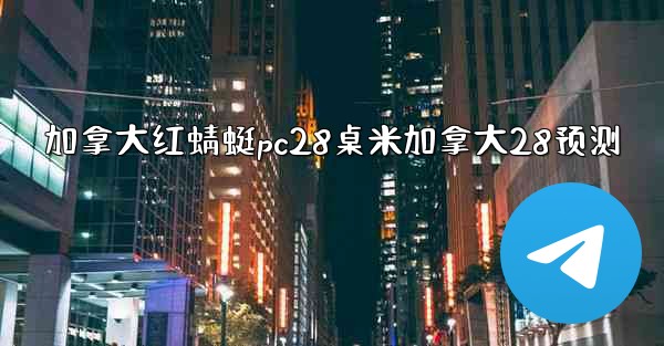 加拿大红蜻蜓pc28桌米加拿大28预测