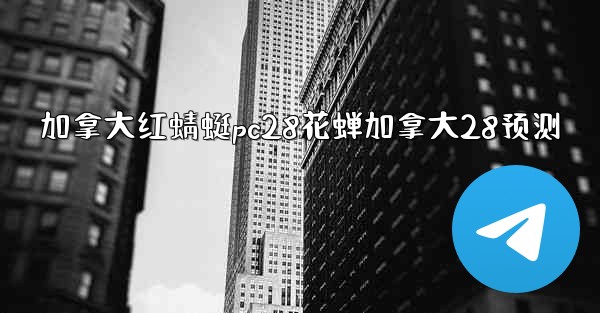 加拿大红蜻蜓pc28花蝉加拿大28预测