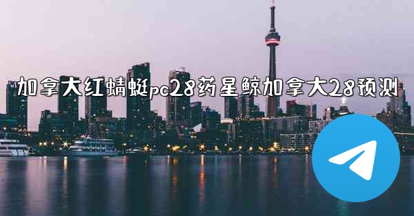 加拿大红蜻蜓pc28药星鲸加拿大28预测