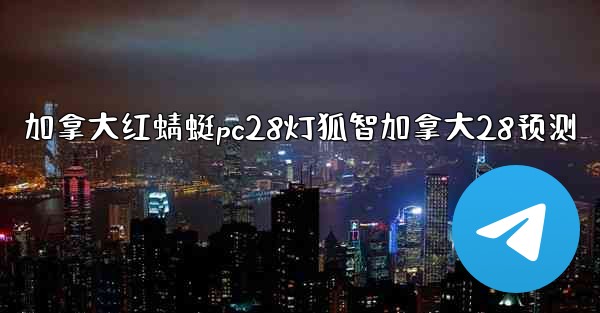 加拿大红蜻蜓pc28灯狐智加拿大28预测