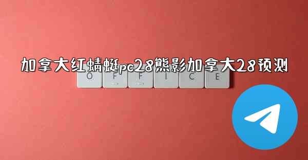 加拿大红蜻蜓pc28熊影加拿大28预测