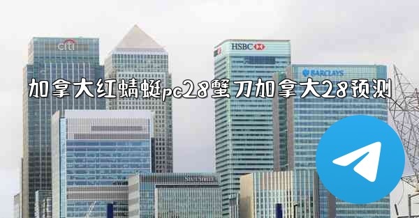 加拿大红蜻蜓pc28蟹刀加拿大28预测