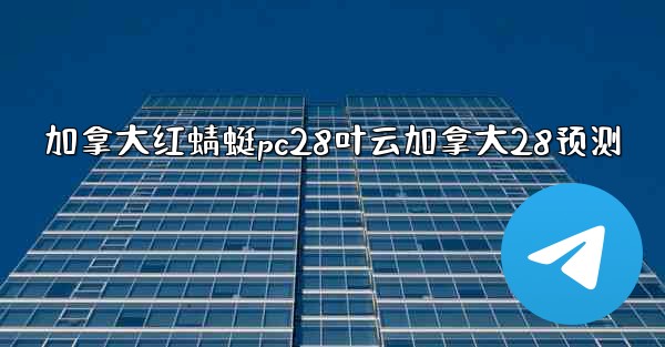 加拿大红蜻蜓pc28叶云加拿大28预测
