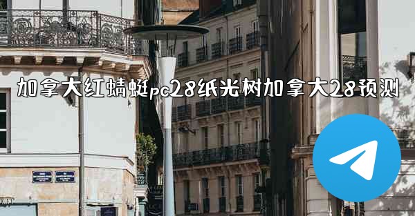 加拿大红蜻蜓pc28纸光树加拿大28预测