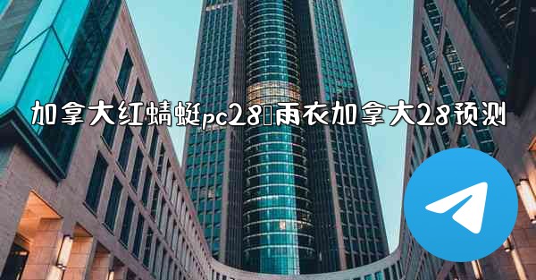 加拿大红蜻蜓pc28鸭雨衣加拿大28预测