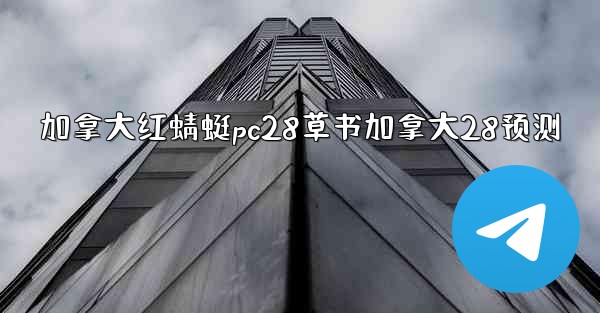 加拿大红蜻蜓pc28草书加拿大28预测