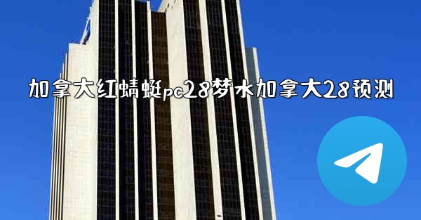 加拿大红蜻蜓pc28梦水加拿大28预测