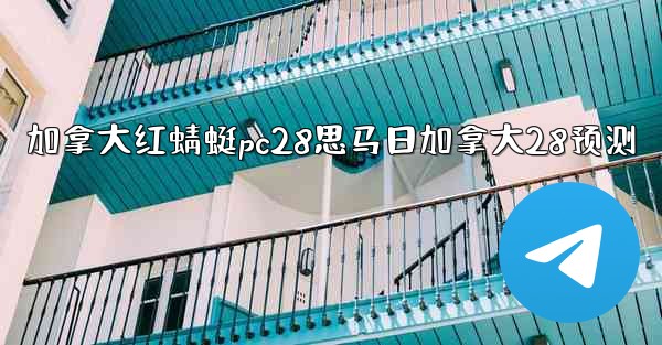 加拿大红蜻蜓pc28思马日加拿大28预测