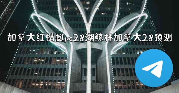 加拿大红蜻蜓pc28湖鲸杯加拿大28预测