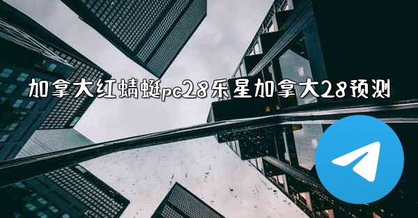 加拿大红蜻蜓pc28乐星加拿大28预测