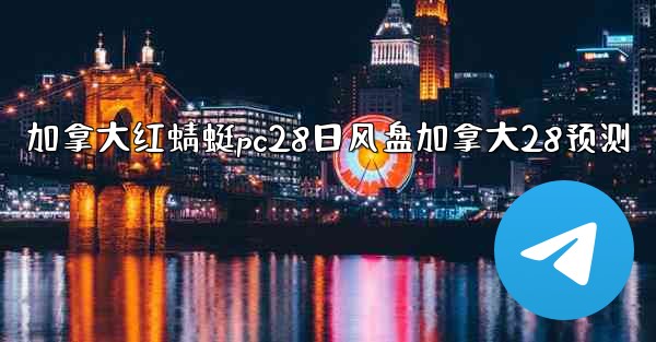 加拿大红蜻蜓pc28日风盘加拿大28预测