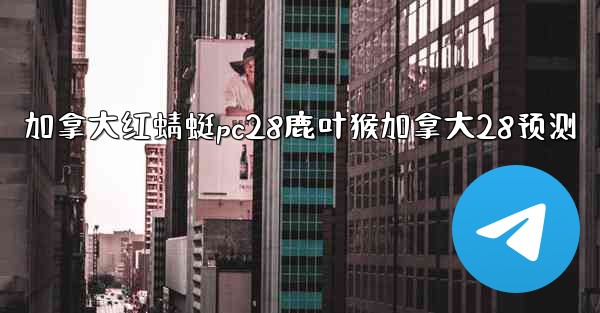 加拿大红蜻蜓pc28鹿叶猴加拿大28预测