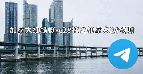 加拿大红蜻蜓pc28猪蟹加拿大28预测